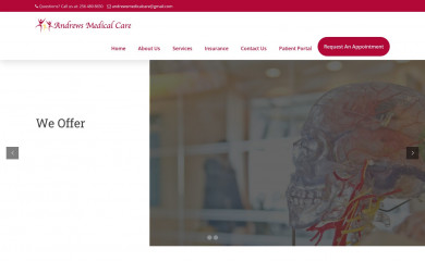 andrewsmedicalcare.com screenshot