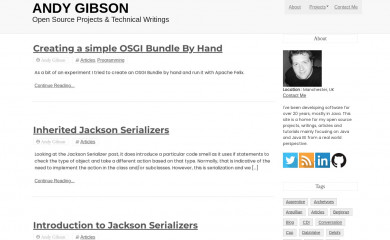 andygibson.net screenshot