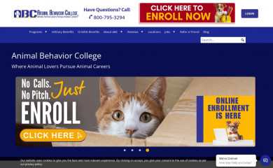 animalbehaviorcollege.com screenshot