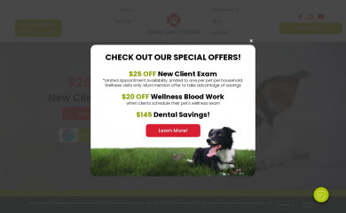 animalcareoforadell.com screenshot