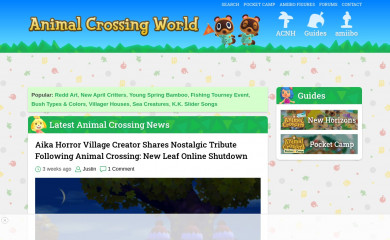 animalcrossingworld.com screenshot