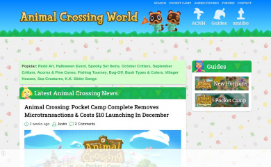 animalcrossingworld.com screenshot