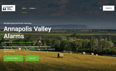 annapolisvalleyalarms.com screenshot