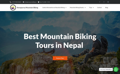 annapurnabiking.com screenshot