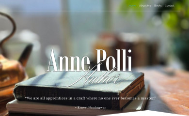 annepolliauthor.com screenshot