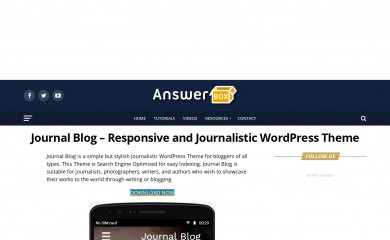 Journal Blog screenshot