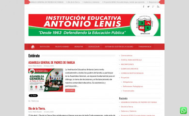 antoniolenis.edu.co screenshot