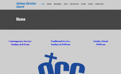 anthonychristianchurch.com screenshot
