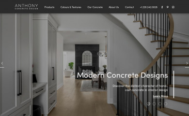 anthonyconcretedesign.com screenshot