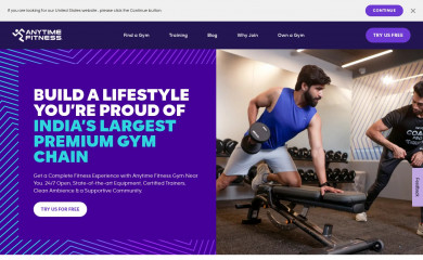 anytimefitness.co.in screenshot