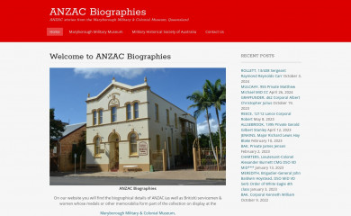 anzac-biographies.com screenshot