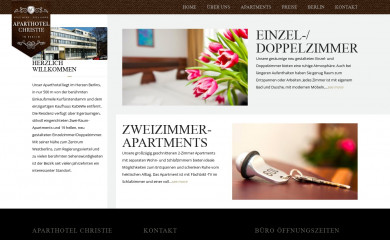 aparthotel-christie.de screenshot