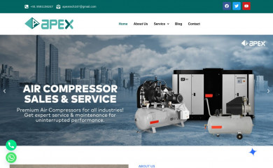 apexaircompressor.com screenshot