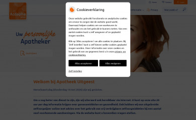apotheekuitgeest.nl screenshot