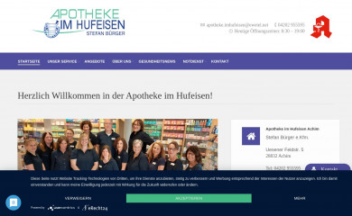 apotheke-hufeisen-achim.com screenshot