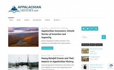 appalachianhistory.net screenshot