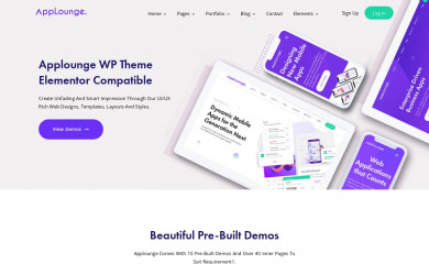 https://applounge.radiantthemes.com screenshot