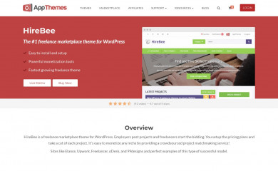 http://www.appthemes.com/themes/hirebee/ screenshot