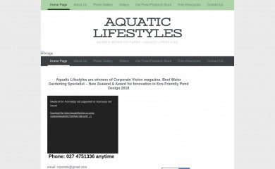 aquaticlifestyles.co.nz screenshot