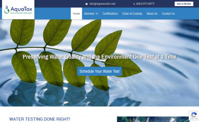 aquatoxlab.com screenshot
