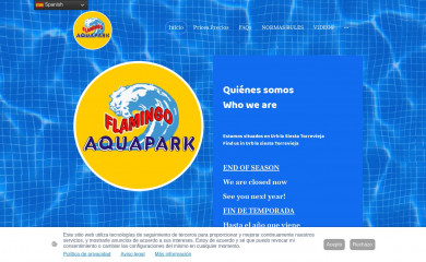 aquaparkflamingo.com screenshot