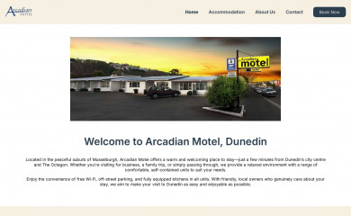 arcadianmotel.co.nz screenshot