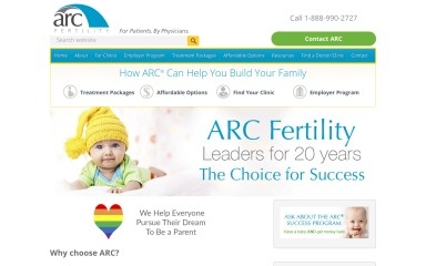 arcfertility.com screenshot