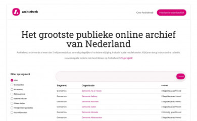 archiefweb.eu screenshot