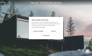arctictreehousehotel.com screenshot