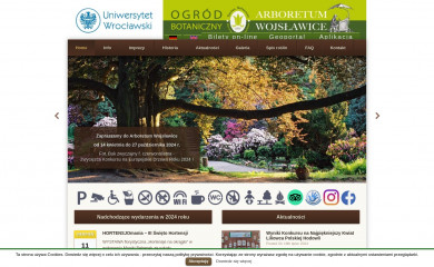 arboretumwojslawice.pl screenshot