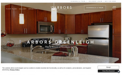 arborsgreenleigh.com screenshot