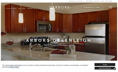 arborsgreenleigh.com screenshot