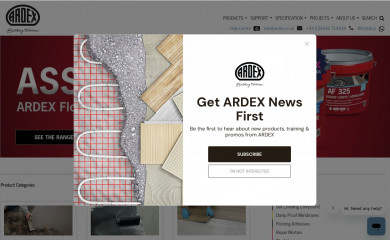 ardex.co.uk screenshot