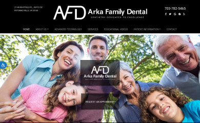 arkafamilydentist.com screenshot
