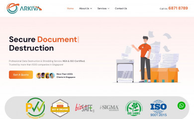 arkiva.com.sg screenshot