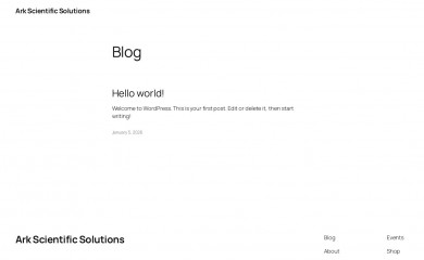 arkscientificsolutions.com screenshot