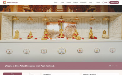 arihantjainsangh.org screenshot