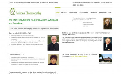 arizona-homeopathy.com screenshot