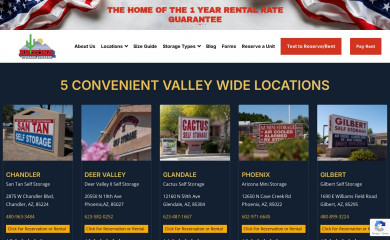 arizonastoragecenters.com screenshot