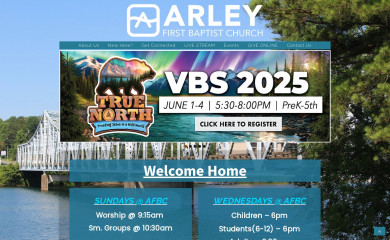 arleyfirstbaptist.org screenshot