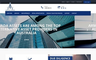 armadaassets.com.au screenshot