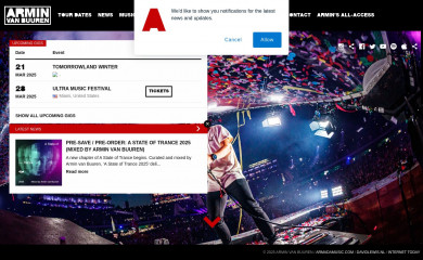 arminvanbuuren.com screenshot