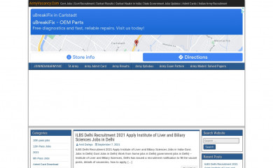 armyvacancy.com screenshot
