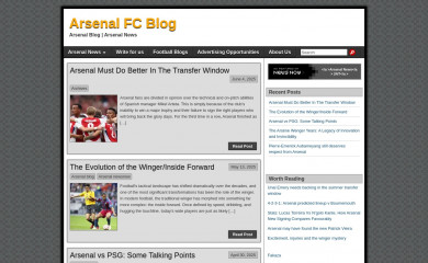 arsenalfcblog.com screenshot