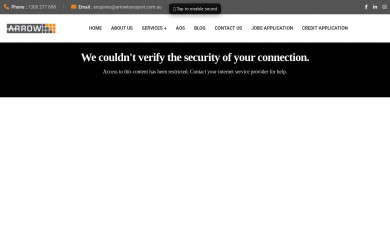 arrowtransport.com.au screenshot