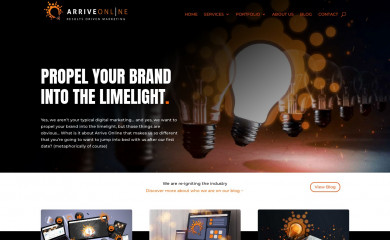 arriveonline.co.za screenshot