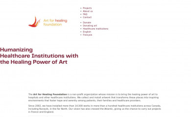 artforhealingfoundation.org screenshot