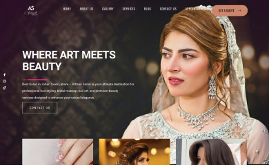 artisansalon.pk screenshot