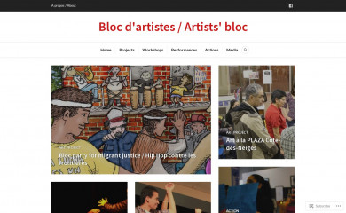 artistsbloc.ca screenshot
