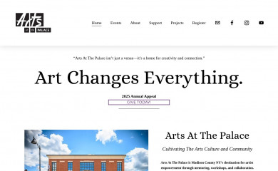 artsatthepalace.org screenshot